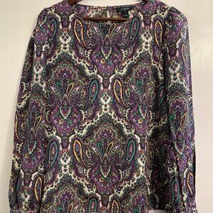 JCrew Womens Paisley Blouse